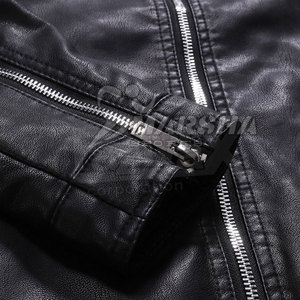 2026 Solid Color Latest Design <b>Men</b> <b>Leather</b> <b>Jacket</b> Streetwear New Fashion Windproof <b>Men</b> <b>Leather</b> Winter <b>Jacket</b> - Product Image 4