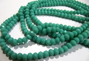 Amazonite naturelle, rondelle facettée, 7-8 mm, brin de 10 pouces de long - Product Image 6