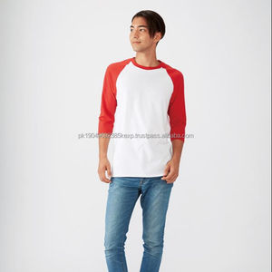 T-shirt en vrac à manches longues en gros de haute qualité Tee Raglan à manches longues impression personnalisée 100% coton, T-shirt pour hommes, coupe ample - Product Image 3