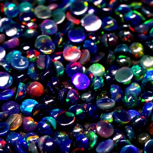 Natural Ethiopian Black <b>Opal</b> Round 5mm Cabochon Loose Gemstone For Jewelry Making Indian Wholesale Bulk Factory Price Supplies - Product Image 3