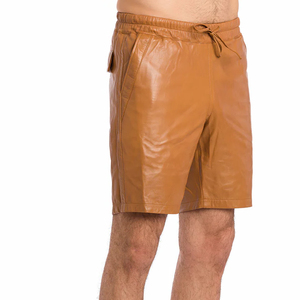 Shorts Bermuda en Cuir pour Hommes, Vente en Gros ODM, Tailles Personnalisées, Double Couture, Idéal pour Fêtes et Vacances - Product Image 3