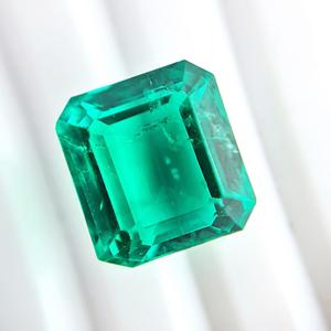 พลอยมรกตสีเขียวทรงแปดเหลี่ยม ขนาด 10.5×11.5 มม. สำหรับทำเครื่องประดับ DIY ดีไซน์สำหรับติดแหวน - Product Image 6