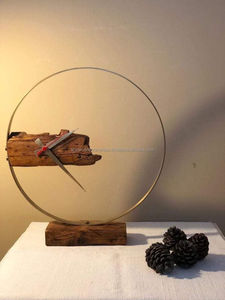 Artículos decorativos para el hogar de calidad de madera de acacia Reloj de pared de madera para sala de estar Dormitorio y decoración de oficina de INdia - Product Image 6