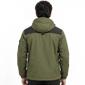 Chaqueta Cortavientos con Cierre de Cremallera para Actividades al Aire Libre OUTDO ENTERPRISES, Chaqueta Cortavientos con Capucha para Hombre, Diseño Deportivo con Bloques de Color - Product Image 2