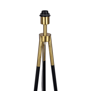 Lampada da Terra Sway in Ottone Dorato con Interruttore On/Off e Triplo Paralume in Tessuto Bianco - Categoria Prodotto: Lampade da Terra - Product Image 4