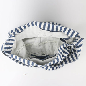 Striped Cotton Tote Bag 13x5.1x21 Adjustable Strap 0.85lb <b>Weight</b> Modern Design Friendly Woven Design OEM Supplier - Product Image 5