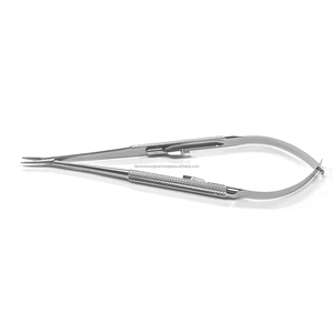Micro porte-aiguille, en acier inoxydable, chirurgical orfr, de haute qualité, à pointe droite avec serrure, 15cm 1mm, 1 pièce - Product Image 1