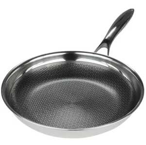 Skies Trader Petit Wok en Fer, Mini Poêle à Frire au Design Moderne, Poignée Noire, Revêtement en Acier Inoxydable, Capacité 1-2L, Compatible Gaz/Induction - Product Image 2