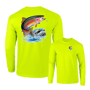 Haut de pêche à manches longues 100 % coton respirant pour hommes adultes, anti-UV, protection solaire, chemise de pêche, chasse, motif uni, jersey - Product Image 3