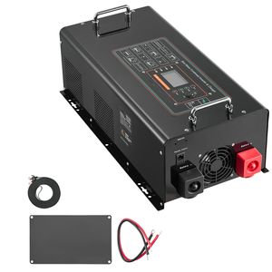 Inverter di Potenza a Onda Sinusoidale Pura da 4000 Watt con Display LCD e Telecomando, Compatibile con Sistemi Solari 12V/24V, da DC 24V ad AC 120V - Product Image 1