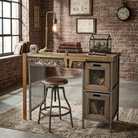 Table de bureau et console Art Déco faite à la main en bois et métal, mobilier de bureau, décoration de luxe pour la maison, design personnalisé Dekor Asia