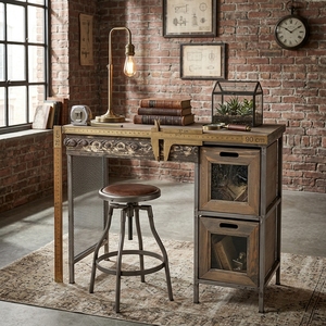 Table de bureau et console Art Déco faite à la main en bois et métal, mobilier de bureau, décoration de luxe pour la maison, design personnalisé Dekor Asia - Product Image 6