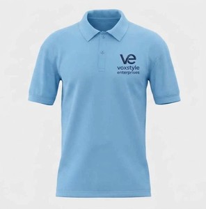 Nueva Camiseta de Manga Corta Azul Cielo para Hombre, Casual, Transpirable, de Alta Calidad, con Logotipo y Nombre de Equipo Personalizados - Product Image 2