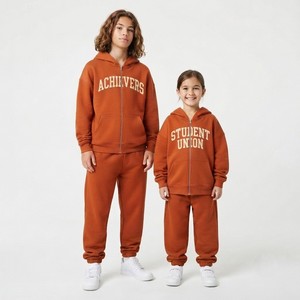 Conjunto de Sudadera con Capucha y Cremallera Completa para Niños y Niñas, y Pantalones a Juego, Chándal Informal - Product Image 6