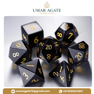 Best Quality Hot Sale Natural Obsidian Gemstone <b>Dice</b> Set Customized Size Wholesale - Product Image 3
