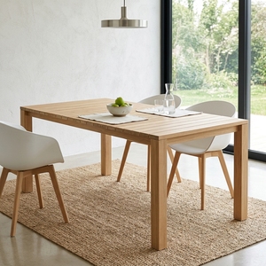 Modern Rectangular Solid Wood <b>Dining</b> <b>Table</b> Elegant Slatted Top <b>Wooden</b> Furniture For <b>Rustic</b> Home Kitchen Setup Art Design Set Art - Product Image 4