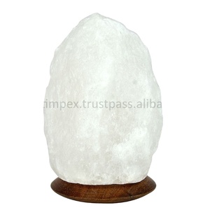 โคมไฟหินคริสตัลทรงธรรมชาติหิมาลัยโคมไฟเกลือผลิตจากหินสีขาว - Product Image 1