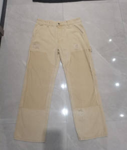 Pantalones Cargo Casuales de Lona para Hombre, Corte Recto, Personalizados, con Forro Polar Impermeable y Resistente al Viento - Product Image 4