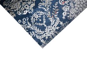 Alfombra de Mezcla de Lana y Bambú de 8x10 |   Patrón Geométrico |   Estilo Transicional |   Alfombra Ecológica Hecha a Mano |   Tejido fino 10/36 |   Suave - Product Image 4