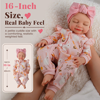 Poupée Reborn Bébé Fille en Silicone Intégral Babeside Cookie 16 pouces, Nouveau-né Endormi Réaliste, Vente en Gros de Poupées Reborn