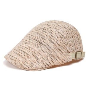 Casquette plate en cuir véritable de qualité supérieure, style rétro, en cuir PU, avec logo en relief, design personnalisé, vente en gros d'usine - Product Image 2