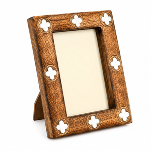 Wholesale Antique Wooden <b>Picture</b> <b>Frame</b> with Resin Clover Inlay <b>Wood</b> Photo <b>Frame</b> Customized Desk Display <b>Frame</b> for Living Room - Product Image 1