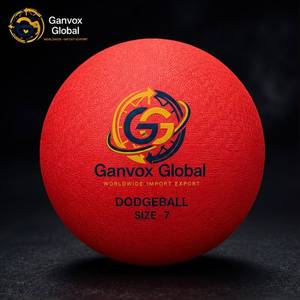 Ballon de Dodgeball Ganvox Global Taille 7, Durable, pour Sport d'Équipe, avec Chambre à Air en Butyl, Rouge - Product Image 1