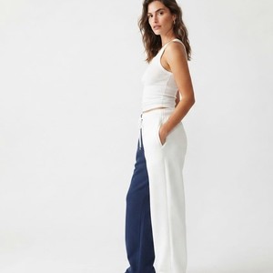 Best Selling Women Two Tone Wide Leg Sweatpants Color Block Drawstring Waist Casual <b>Lounge</b> <b>Pants</b> <b>Ladies</b> Jogger Custom Logo - Product Image 3