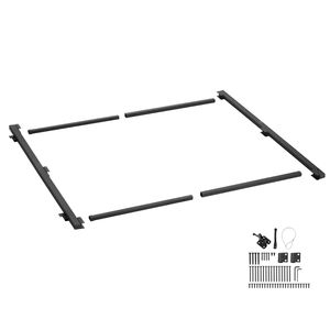 Kit di costruzione cancello regolabile anti-cedimento con telaio in legno, altezza 2,4 m, per aperture larghe 90-150 cm, recinzione alta 1,8-2,1 m - Product Image 1