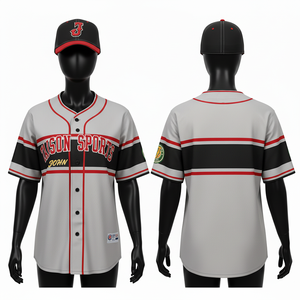 Camiseta de Béisbol para Mujer, 150 GSM, Tela de Poliéster Transpirable, Verde Crema, Franja Vertical, Cierre de Botones, Logotipo Personalizado - Product Image 3