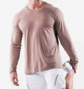 Camisetas de cuello redondo transpirables, económicas, de manga larga, 100% algodón para hombre. Camisas negras de manga larga para hombre de alta calidad. - Product Image 6