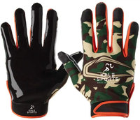 Guantes de Fútbol Americano de Primera Calidad del Fabricante, Material de Cuero, Logotipo de Marca Personalizable, Deportes al Aire Libre