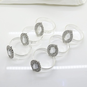 Diamond Crystal Napkin <b>Ring</b> <b>Holder</b> Luxury Table Decor for Dining Wedding Hotel Banquet Table Setting Bulk Supply - Product Image 5