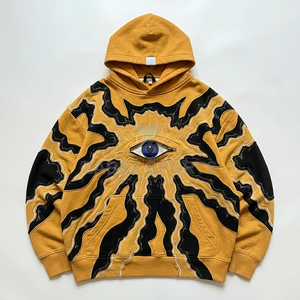 OEM ODM 2026 Sweat à capuche oversize en polaire d'hiver brodé et personnalisé 100% coton Premium pour tenue décontractée et streetwear ZABEX SPORTS - Product Image 1