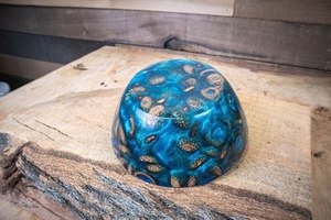 <b>Wood</b> resin fruit bowl handmade epoxy serving bowl <b>rustic</b> wooden decor modern <b>dining</b> <b>table</b> centerpiece - Product Image 3