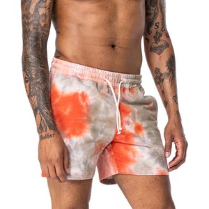 Pantalones Cortos Deportivos para Hombre, Color Naranja Tie-Dye, Transpirables, Casuales, para Gimnasio y Descanso, Ideales para el Verano - Product Image 5