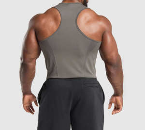 <b>Mens</b> Racerback Gym Vest Lightweight Mesh Training Tank Breathable Fitness <b>Singlet</b> Quick Dry Performance Activewear Gym Vest - Product Image 2