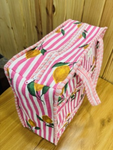 100% pure cotton quilted tote <b>bag</b> <b>trolley</b> <b>sleeve</b> travel <b>bag</b> Printed shoulder handbag carry on luggage <b>bag</b> work shopping weekend - Product Image 1