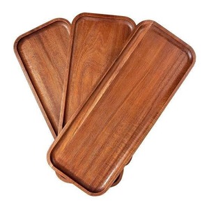 Modernos Platos de Servir de Madera de Acacia, Forma Irregular, Ecológicos, para Desayuno, Té y Café - Product Image 2