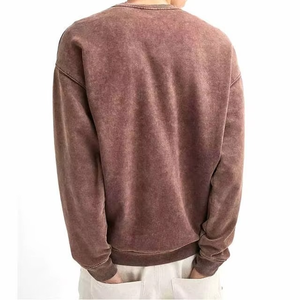 Nouveau sweat-shirt à col rond vintage lavé, coton premium, coupe classique, style rétro, streetwear, doux, confortable, unisexe, hiver - Product Image 3