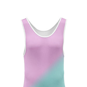 Women's Gradient Color Sleeveless Fitted Vest Bodysuit Spandex <b>Polyester</b> Breathable All Seasons Sport Wear - Product Image 3