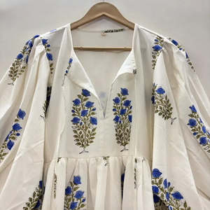 Vestido Casual Midi para Mujer, Tejido 100% Algodón, Liso, Manga Corta, Cintura Imperio, Estilo Babydoll, Cuello en V, Holgado, Funcional - Product Image 3