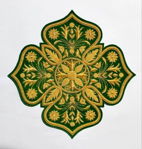 Badge brodé main de luxe avec applique florale en fil de bouillon, effet 3D en relief, écologique, résistant à l'eau, personnalisable - Product Image 6