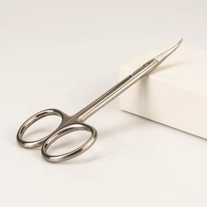 Tijeras de Manicura de la Mejor Calidad, Tijeras Curvas de Acero Inoxidable Profesionales para Cutículas, para Salón de Uñas - Product Image 3