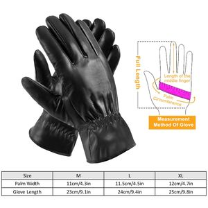 Guanti Invernali Unisex in Pelle per Sport all'Aperto, Antivento, Morbidi, per Ciclismo, Sci e Corsa in Climi Freddi - Product Image 5