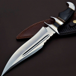 Cuchillo Artesanal de Acero de Damasco con Hoja Fija de Espiga Completa, Estilo Vaquero para Caza y Camping, Venta al por Mayor - Product Image 3