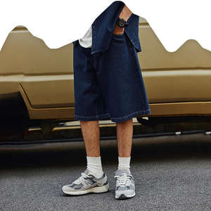 Shorts de Mezclilla Casuales de Corte Regular para Hombre, Estilo Nuevo, Hechos a Medida, Color Sólido, Venta al Por Mayor - Product Image 2