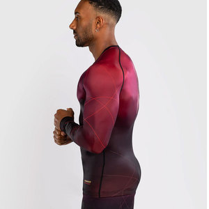 Rashguard MMA à personnaliser par sublimation, T-shirt de compression BJJ, Rashguard imprimé sur mesure pour hommes, Technologie OEM, Manches longues - Product Image 2