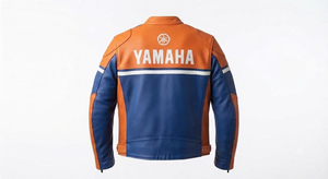 MotoCP Ramaha <b>Racing</b> <b>Jacket</b>/Chaqueta Stylish Leather Riding Gear Protection Level 2 CE Certified - Product Image 2