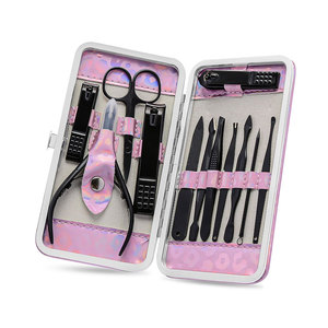 Full <b>Set</b> Stainless Steel Men Women Grooming Kit Professional Nail Manicure Kit <b>Pedicure</b> <b>Set</b> for Home and Travel - Product Image 1